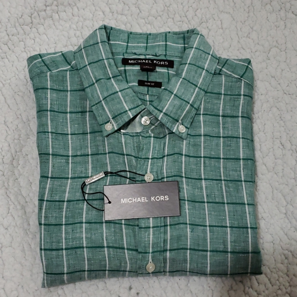 NWT Michael Kors Men's Shirt long sleeve size XL